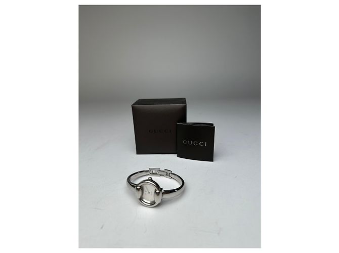 Vintage Gucci Quarz Pferdebeißer Uhr Silber - Ansicht 10