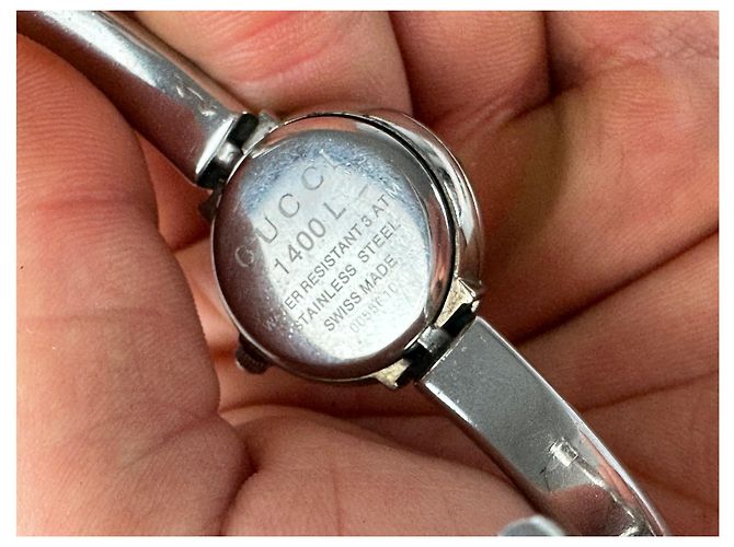 Vintage Gucci Quarz Pferdebeißer Uhr Silber - Ansicht 6