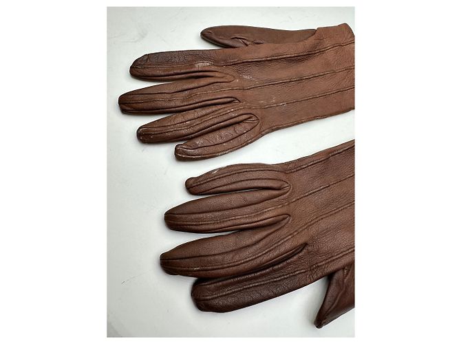 Vintage Loewe Madrid Lederhandschuhe braun - Ansicht 4