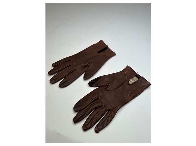Vintage Loewe Madrid Lederhandschuhe braun - Ansicht 5