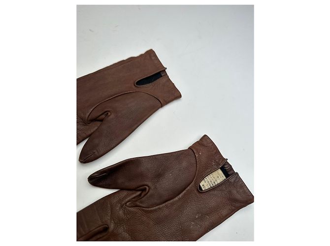 Vintage Loewe Madrid Lederhandschuhe braun - Ansicht 6