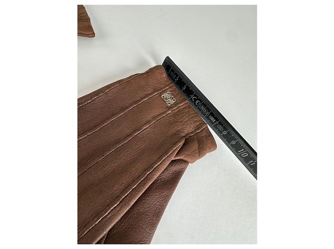 Vintage Loewe Madrid Lederhandschuhe braun - Ansicht 7