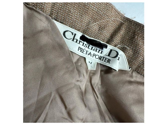 Gonna in lana vintage Dior Marrone M - vista 15
