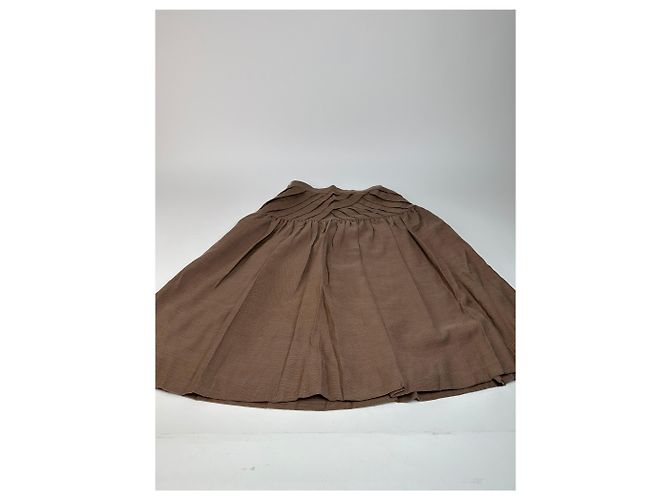Gonna in lana vintage Dior Marrone M - vista 4
