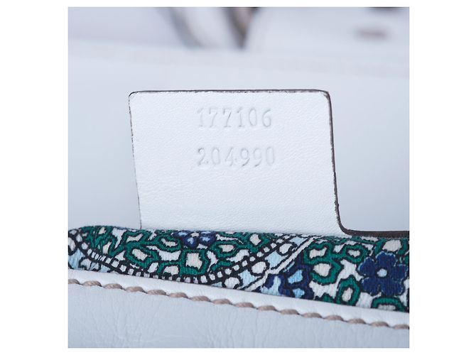 Borsa Messenger Romy in Pelle Gucci Bianco - vista 12