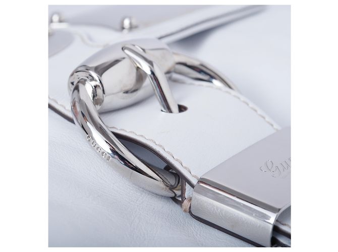 Borsa Messenger Romy in Pelle Gucci Bianco - vista 13