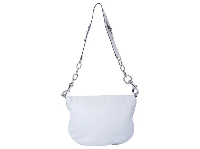 Borsa Messenger Romy in Pelle Gucci Bianco - vista 3