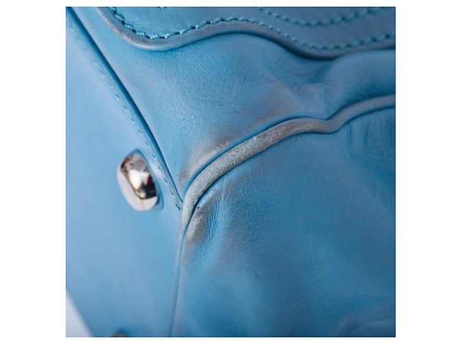 Bolsa Boston de couro com fivela dupla e bolsos Marc Jacobs Azul - vista 11