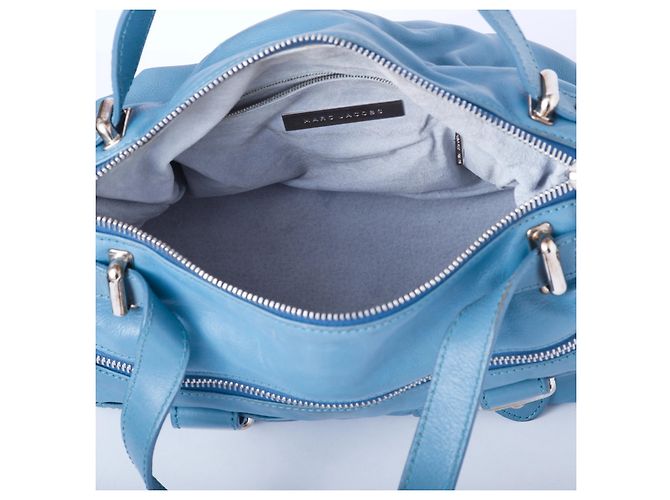 Bolsa Boston de couro com fivela dupla e bolsos Marc Jacobs Azul - vista 13