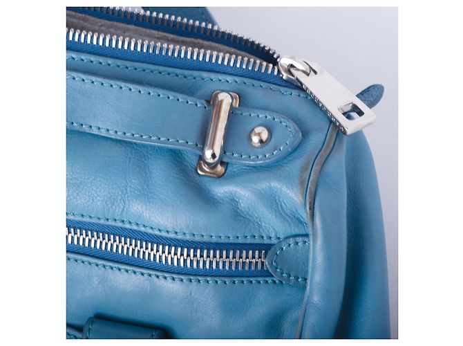 Bolsa Boston de couro com fivela dupla e bolsos Marc Jacobs Azul - vista 15