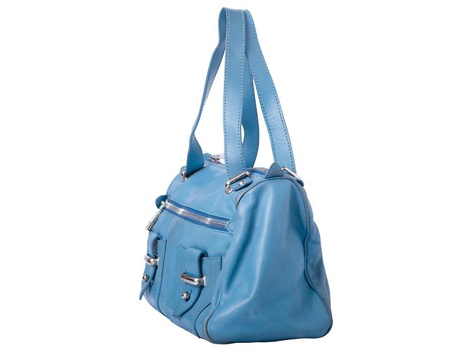 Bolsa Boston de couro com fivela dupla e bolsos Marc Jacobs Azul - vista 2