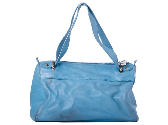 Bolsa Boston de couro com fivela dupla e bolsos Marc Jacobs Azul - vista 3