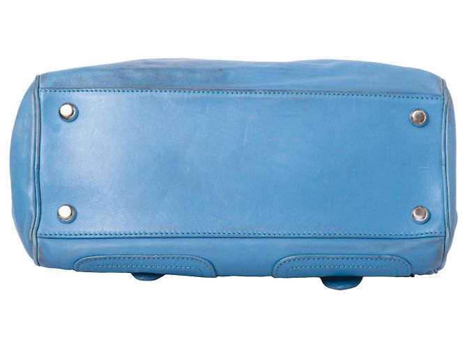 Bolsa Boston de couro com fivela dupla e bolsos Marc Jacobs Azul - vista 4