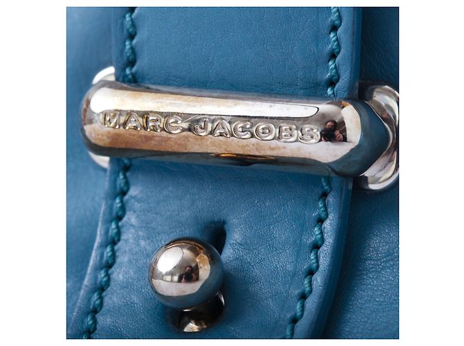 Bolsa Boston de couro com fivela dupla e bolsos Marc Jacobs Azul - vista 6