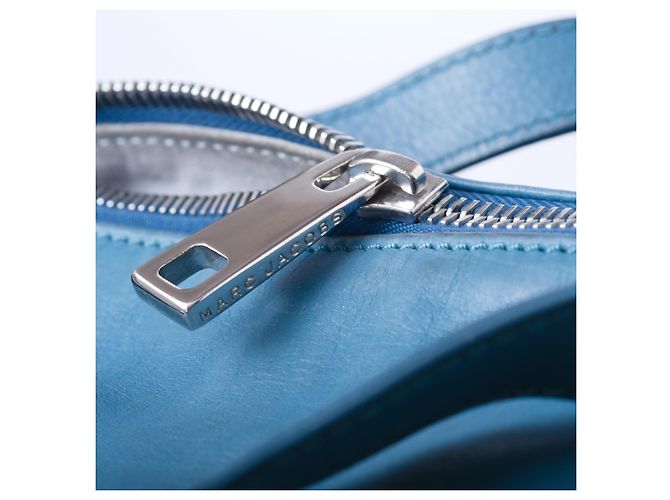Bolsa Boston de couro com fivela dupla e bolsos Marc Jacobs Azul - vista 9