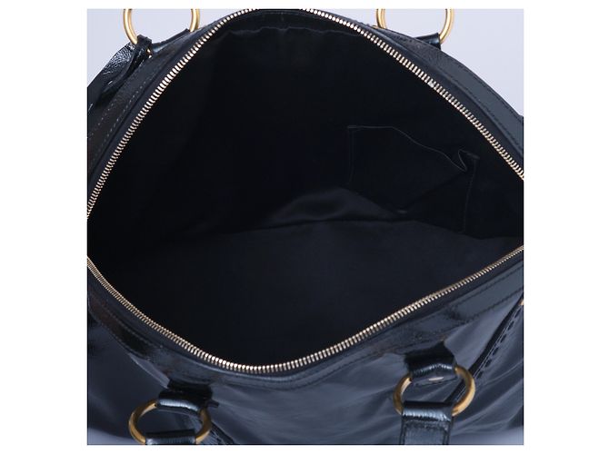 Borsa Muse in pelle verniciata nera Yves Saint Laurent Nero - vista 6