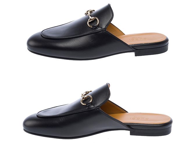 Scarpa GUCCI Princetown in Pelle Nera - 103414 Nero - vista 5