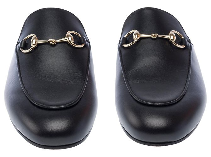 Scarpa GUCCI Princetown in Pelle Nera - 103414 Nero - vista 8