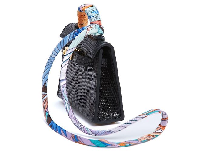 Charm per Borsa Hermès Kelly Twilly Prezioso in Pelle Nera Nero - vista 4