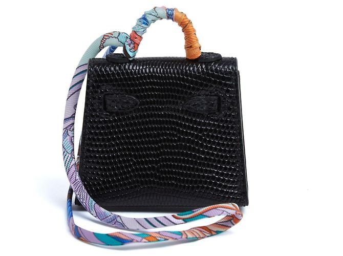 Charm per Borsa Hermès Kelly Twilly Prezioso in Pelle Nera Nero - vista 5