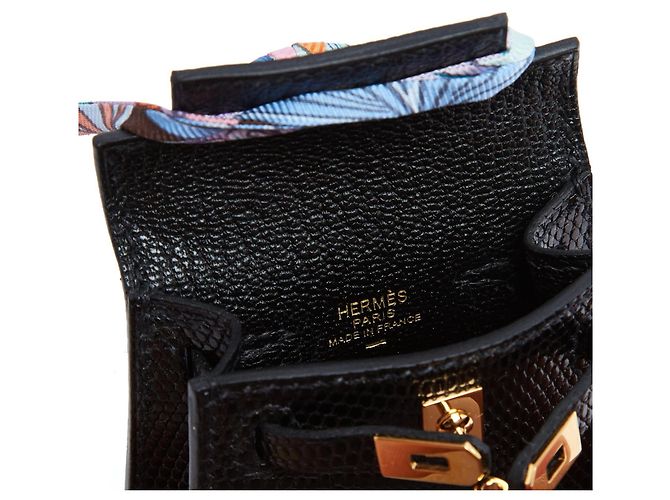 Charm per Borsa Hermès Kelly Twilly Prezioso in Pelle Nera Nero - vista 8