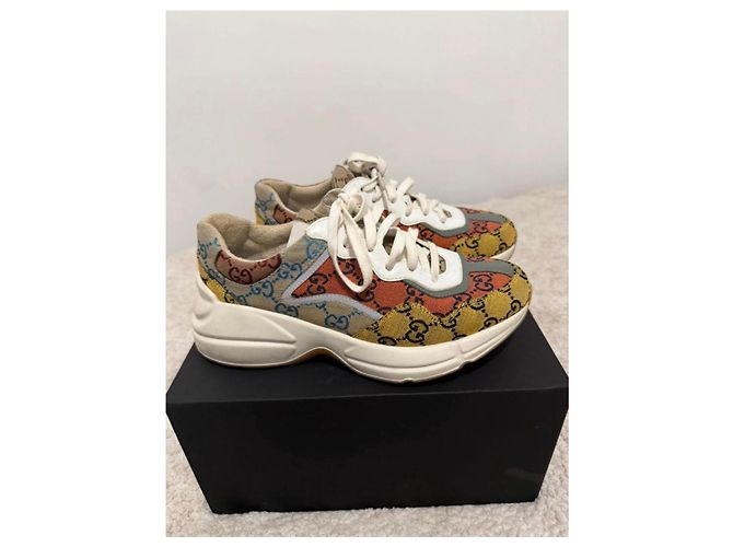 Sneakers Bassi Gucci GG Supreme Multicolori - vista 4