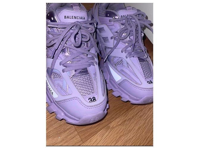 Tênis Balenciaga Track em couro e malha lilás Roxo - vista 2