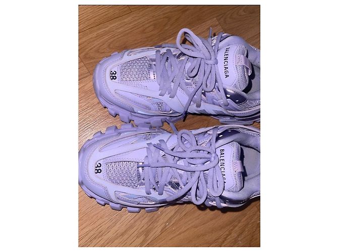Tênis Balenciaga Track em couro e malha lilás Roxo - vista 3