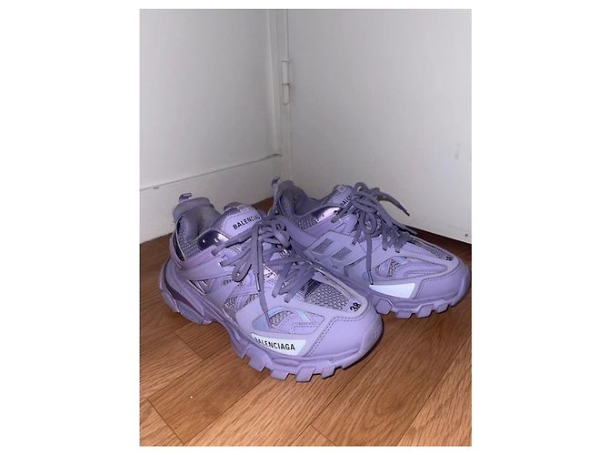 Tênis Balenciaga Track em couro e malha lilás Roxo - vista 4