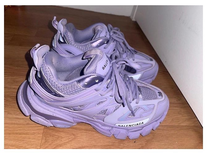 Tênis Balenciaga Track em couro e malha lilás Roxo - vista 5