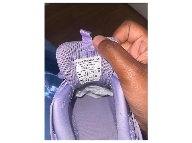Tênis Balenciaga Track em couro e malha lilás Roxo - vista 7