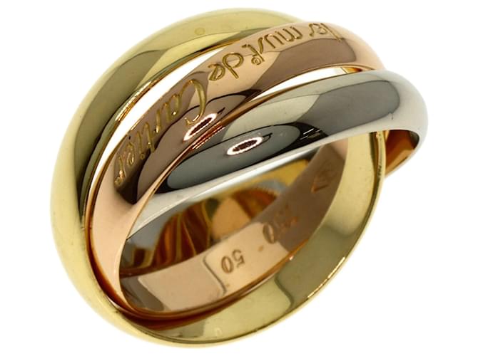 Cartier Trinity Ring #50 Pink Weiß Gelb - Ansicht 2