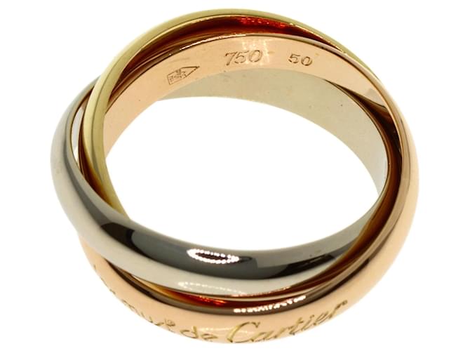 Cartier Trinity Ring #50 Pink Weiß Gelb - Ansicht 3