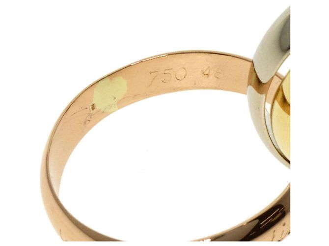 Anello in oro 18K Cartier Trinity Rosa Bianco Giallo - vista 5