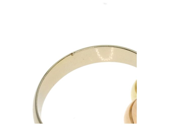 Anello in oro 18K Cartier Trinity Rosa Bianco Giallo - vista 7