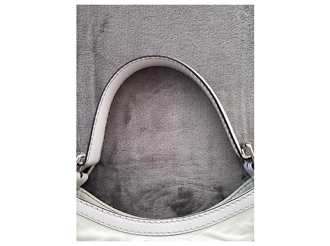 Bolsa de couro branca com fivela Gucci Branco - vista 12