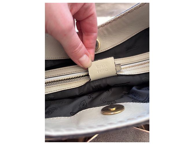 Bolsa de couro branca com fivela Gucci Branco - vista 14