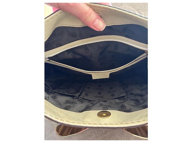 Bolsa de couro branca com fivela Gucci Branco - vista 15