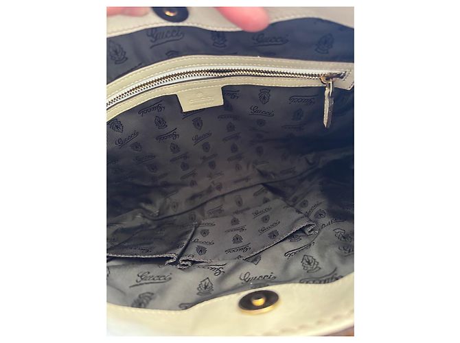 Bolsa de couro branca com fivela Gucci Branco - vista 16