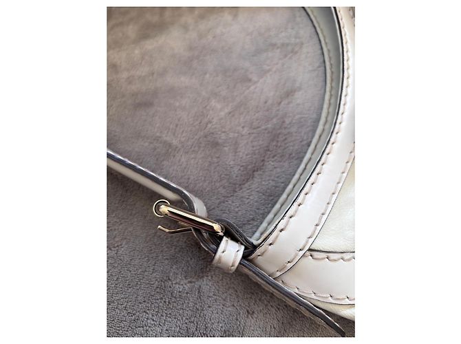 Bolsa de couro branca com fivela Gucci Branco - vista 18