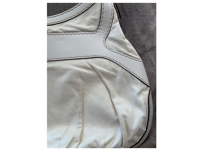 Bolsa de couro branca com fivela Gucci Branco - vista 6