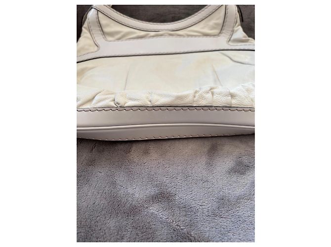 Bolsa de couro branca com fivela Gucci Branco - vista 8