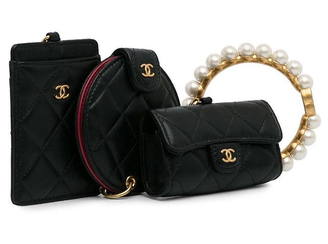 Chanel 2021 Bracciale in Perle Corona Cc Multi Pochette Borsa Usata - vista 12
