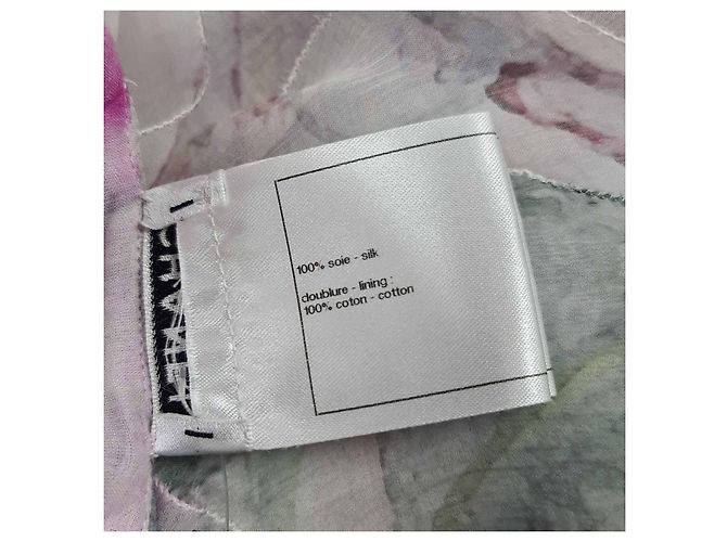 Chanel Seidenbluse mit Rüschendruck in Multicolor Größe 40 Gebraucht - Ansicht 6