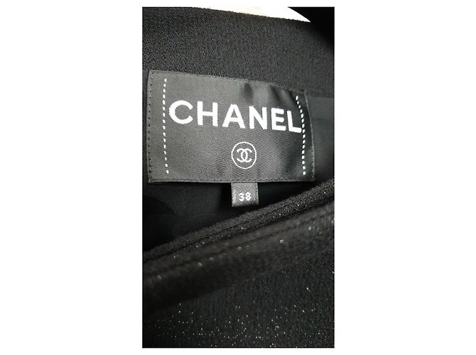 CHANEL 19A Black Wool Jacket Blazer  Sz.38 Pre-Owned - view 4
