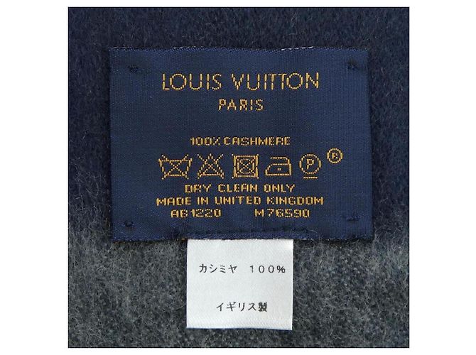 Cashmere-Schal von Louis Vuitton Braun Marineblau - Ansicht 3