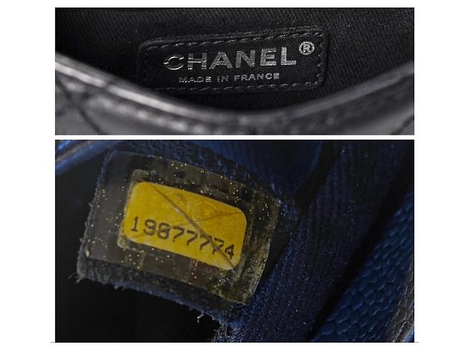 Chanel 14A Paris-Dallas Mini Borsa Messenger Classica in Pelle Caviar Nera Nero Silver hardware - vista 9