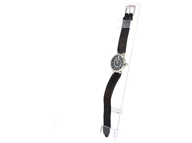Louis Vuitton Tambour Slim Schwarze Quarz-Uhr - Ansicht 2