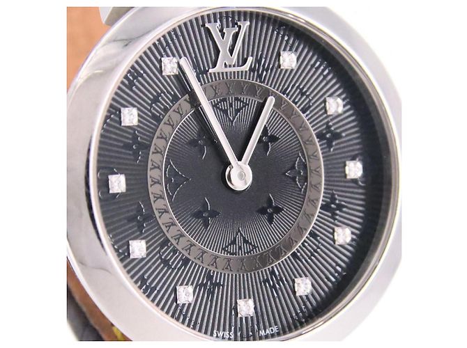 Louis Vuitton Tambour Slim Schwarze Quarz-Uhr - Ansicht 5