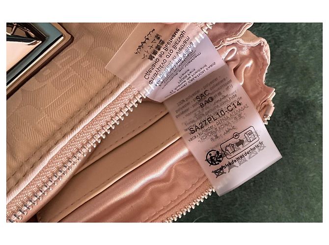 Sonia Rykiel Boyfriend Handtasche Beige Leder und Stoff - Ansicht 9